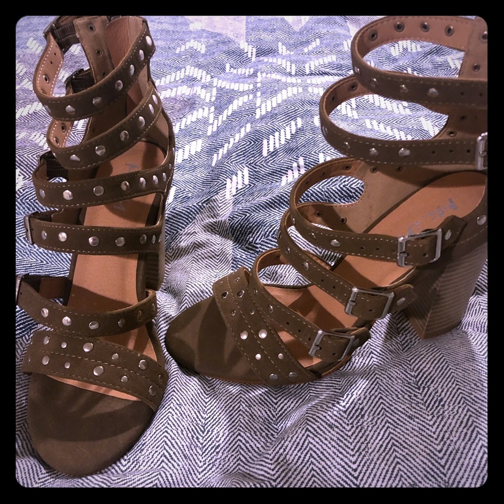 Gladiator Studded Cage Heels